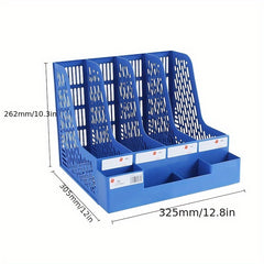 12pcs Four-way File Column Desktop File Holder Clip Dark