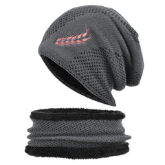 Winter Embroidery Wheat Ear Warm Hat Knitted Wool Hat