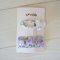 Girls Floral Print Hair Clip Hair Accessories