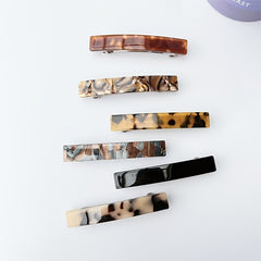 Leopard Hair Clip Acetic Acid Metal Barrette Geometric Hairpin Vintage