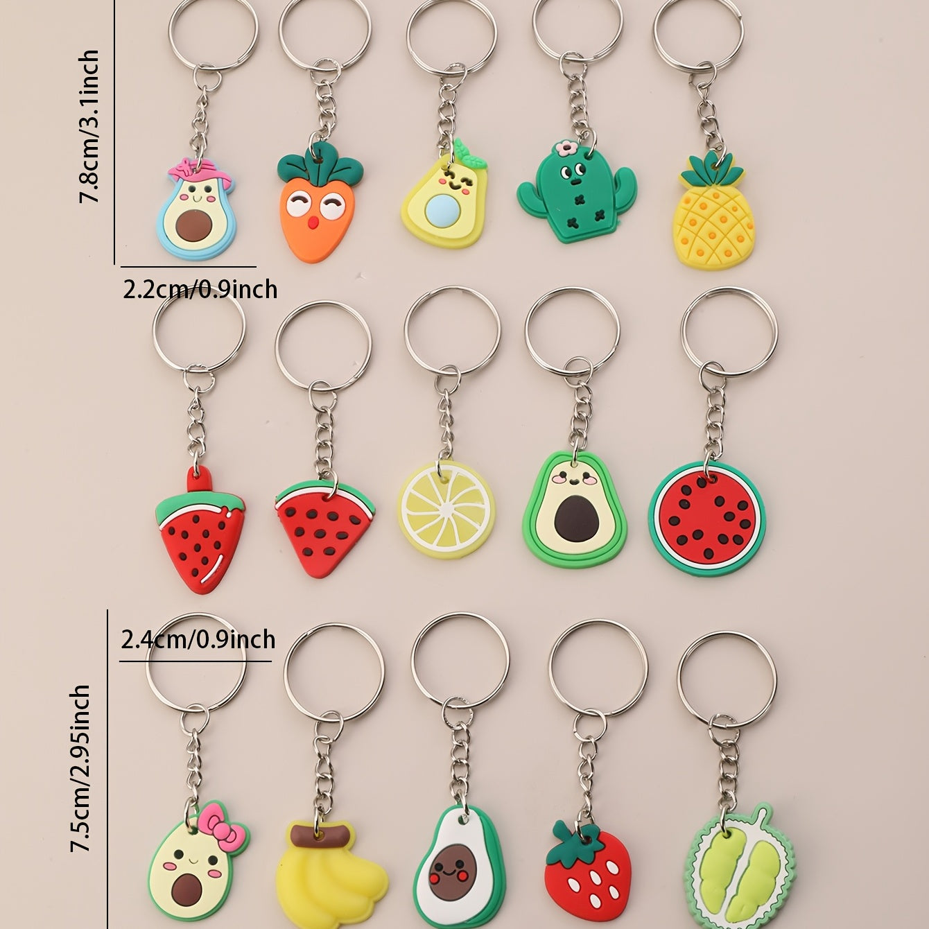 16pcs Watermelon Keychain Party Favors for Summer Birthday Party