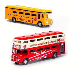 70 Alloy Single-layer Bus Model Toy Car Decoration