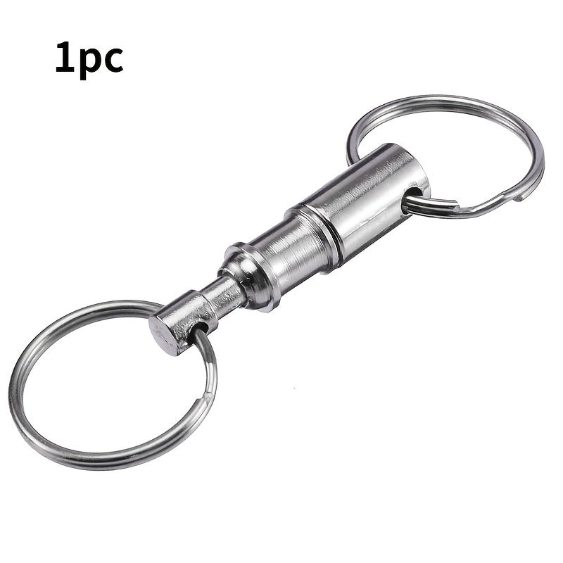 Detachable Key Chain Quick Release Double Split Rings Easy Access