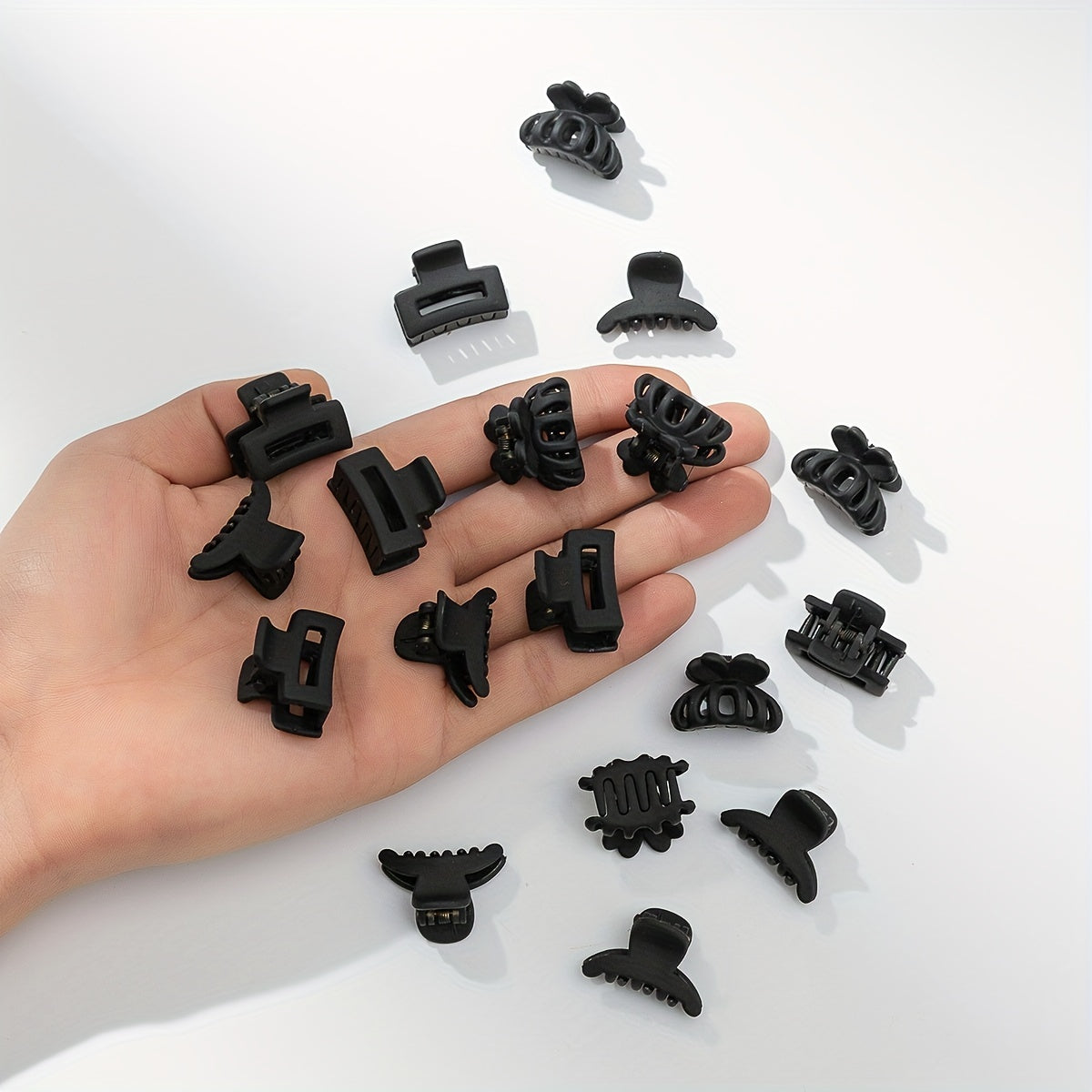 18PCS Rubber Frosted Square Hair Claw Hair Clip Hair Accessory
