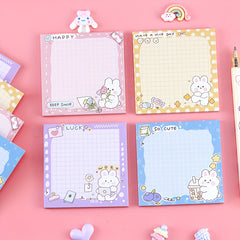 Cute Rabbit Sticky Notes - Tearable Office Note Paper