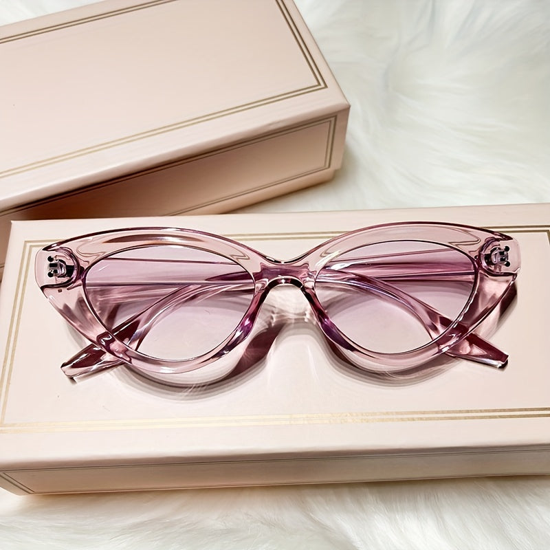Cat Eye Sunglasses UV400 Gradient Lens Triangle Frame Glasses