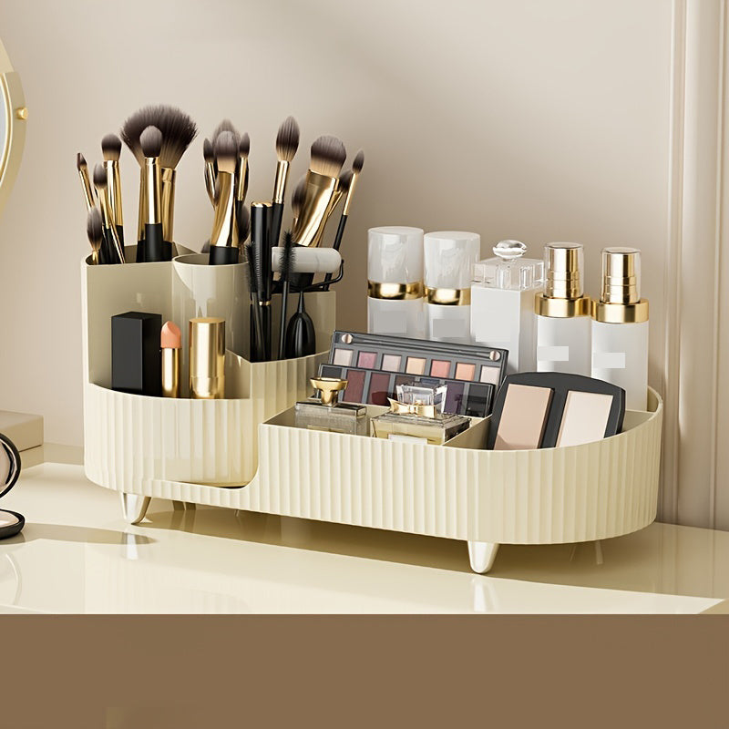 Rotating Cosmetic Organizer Pen Tube Desktop Makeup Brushes Lipstick Shelf