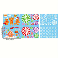 Christmas Gingerbread Man Snowman Sticker Decoration