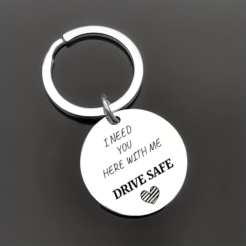 1pc 18inch DRIVE SAFE Keychain Gift From Mom Dad To Son Daughter Friends