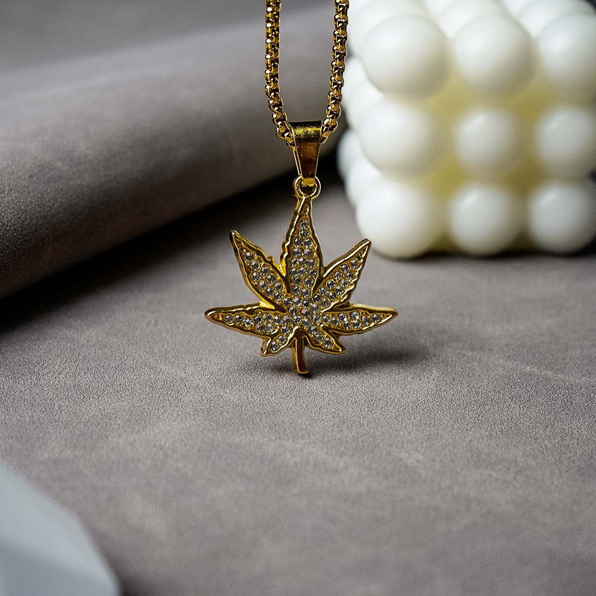 Golden Men's Alloy Hip Hop Cuban Chain