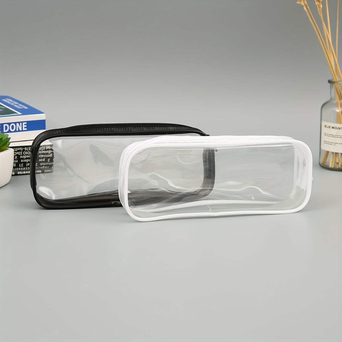Transparent Pencil Case Stationery Bag Storage Zipper Bag