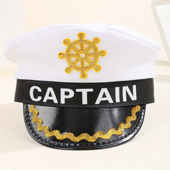 Embroidered Sailor Hat Cosplay Party Accessory Navy Cap