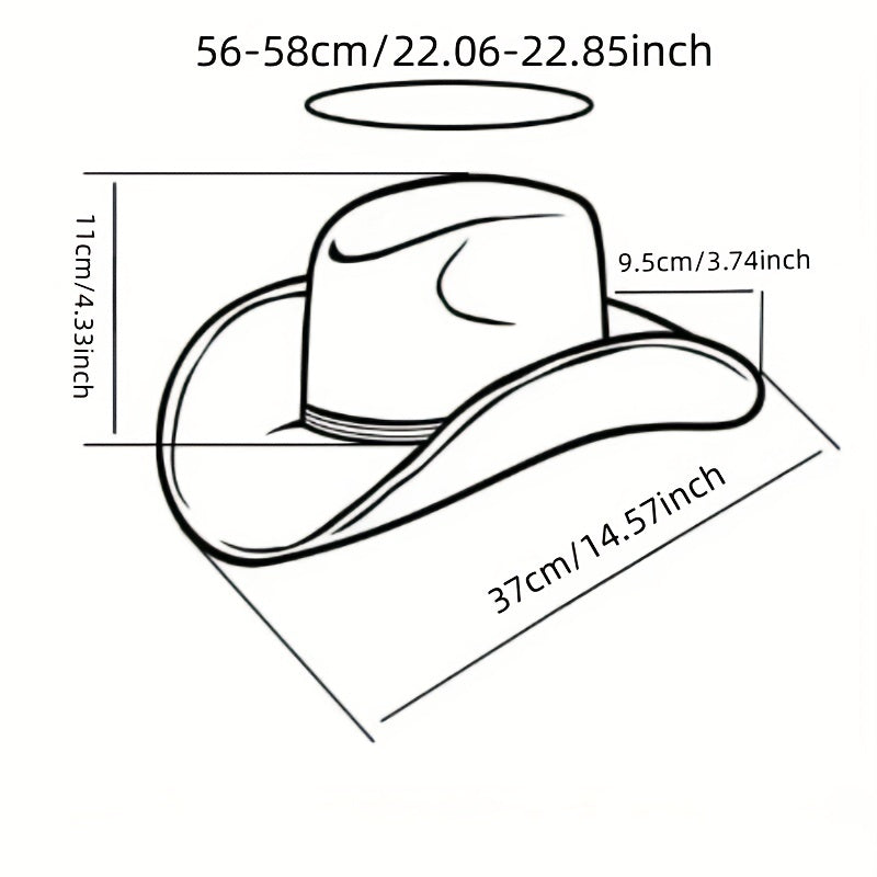 Vintage Western Straw Jazz Hat Patriotic Cap For Women & Men