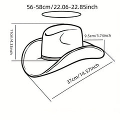 Vintage Western Straw Jazz Hat Patriotic Cap For Women & Men