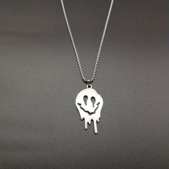 5pcs Abstract Ghost Face Pendant Alloy Skull Charms for DIY Halloween Jewelry