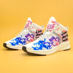 Graffiti Lover Yourself More Pattern Soft Thick Bottom Sneakers