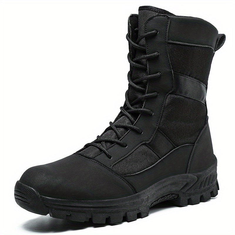Men's Combat High Boots Non Slip Lace Up Hiking Shoes