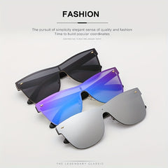 Y2K Retro Frameless Sunglasses Men's Sunshade Anti UV Lightweight Glasses