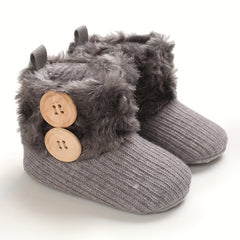 Soft Warm Fleece Boots for Baby Girls - Autumn and Winter