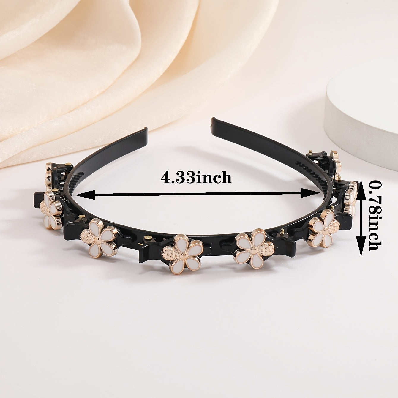Golden Crystal Snowflake Hair Band