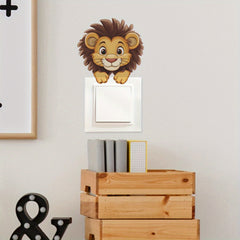 Cartoon Lion Switch Sticker for Home Decoration