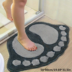 Cartoon Feet Doormat Soft Plush Area Rug Non Slip Absorbent Bathroom Bedroom Rug