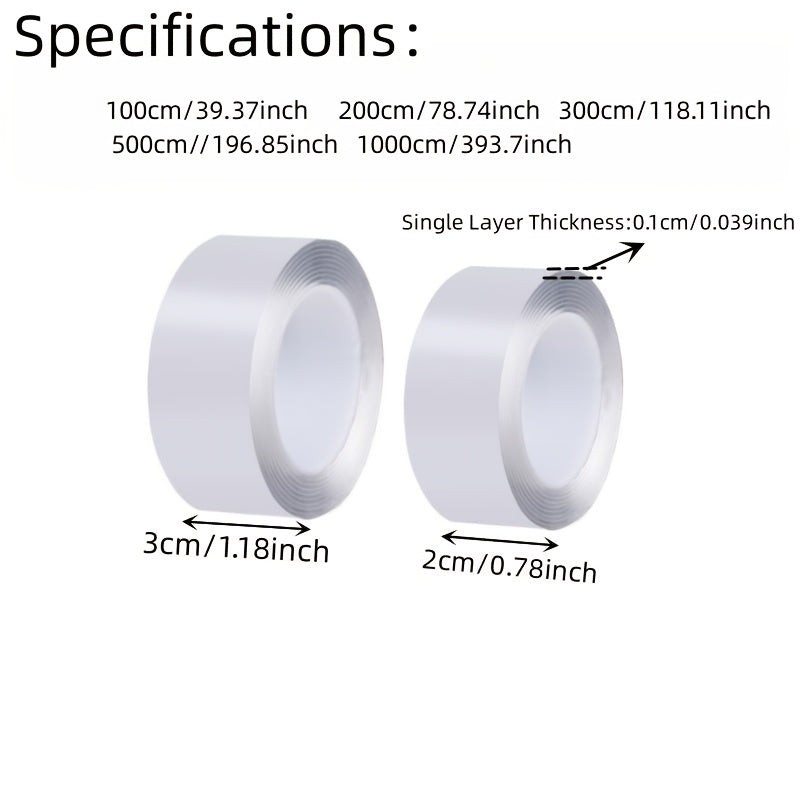Nano Adhesive Acrylic Double Sided Tape - Transparent Waterproof