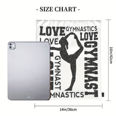 Love Gymnastics Gymnast Drawstring Backpack Outdoor Lightweight Bag