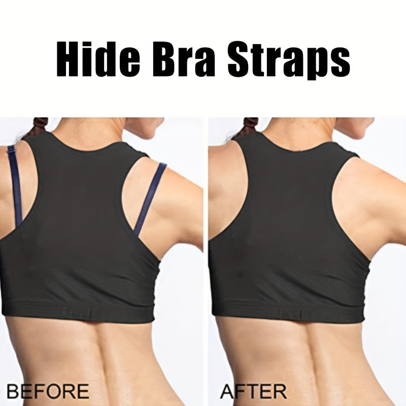4pcs Flower Bra Strap Clips Non-slip Buckle Women's Lingerie Accessories