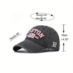 USA Flag Embroidered Baseball Cap Vintage Peaked Sun Hat
