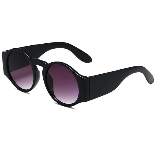 Stylish Oversized Round Sunglasses Women Sun Protection Tinted Lenses