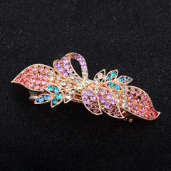 Rhinestone Butterfly Hair Clip Flower Barrette Hairpin