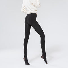  Tummy Control High Waisted Footed Tights