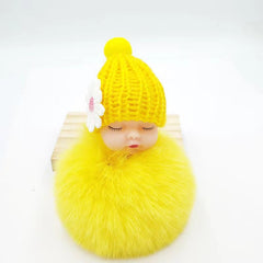 Cartoon Fur Ball Keychain Charm for Bags
