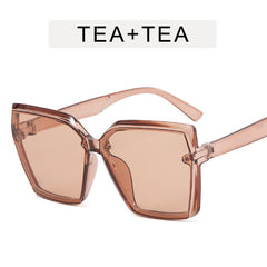 Vintage Oversized Square Sunglasses Women Sun Protection