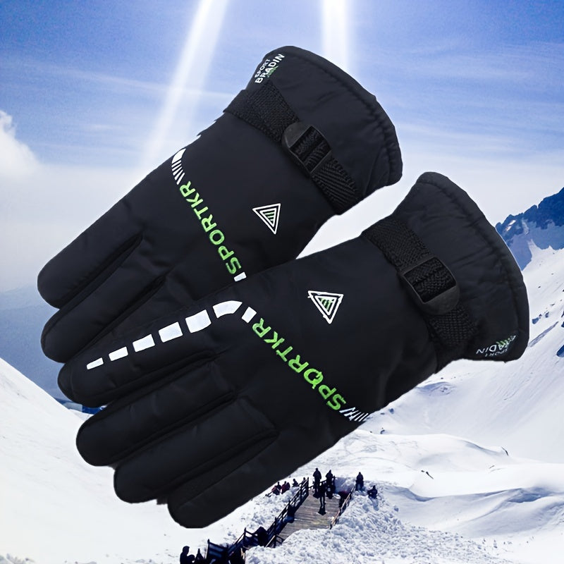 Winter Warm Gloves For Outdoor Cycling Thick Polar Fleece