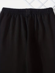 Kid Girls' Street Portrait & Letter Print Jogger Sweatpants