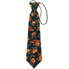 Casual Travel Vacation Short Small Tie Hand Knotted Suit Retro Dark Green Yellow