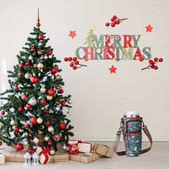 Christmas Neoprene Water Bottle Carrier Bag, 40oz Protective Holder with Strap