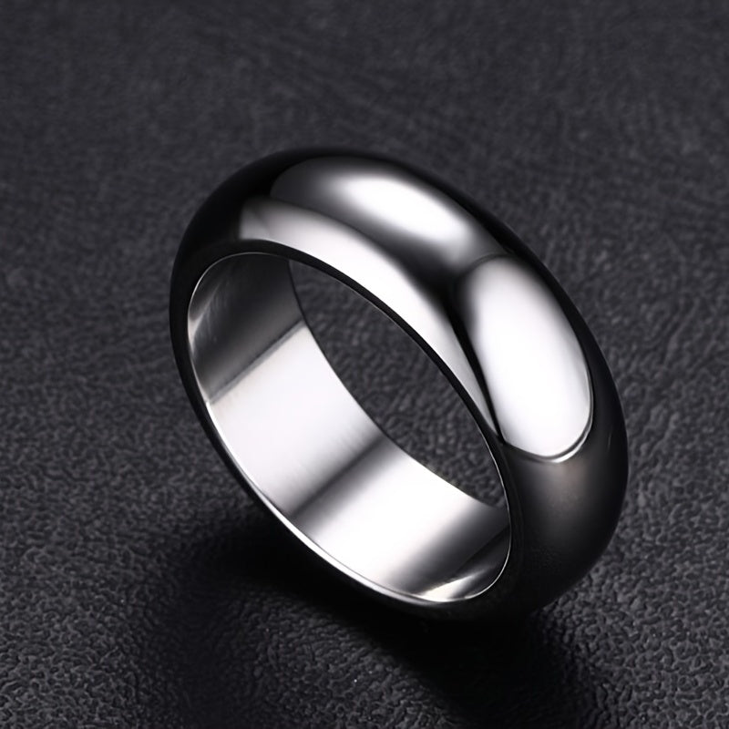 Cool Vacuum Plated Lettering Ring Men's Stainless Steel Ring