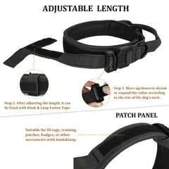 Military Tactical Dog Collar & Leash Set for All Breeds