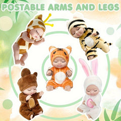 10pcs 4 inch Realistic Animal Costume Dolls Soft Plush Mini Stuffed Animals
