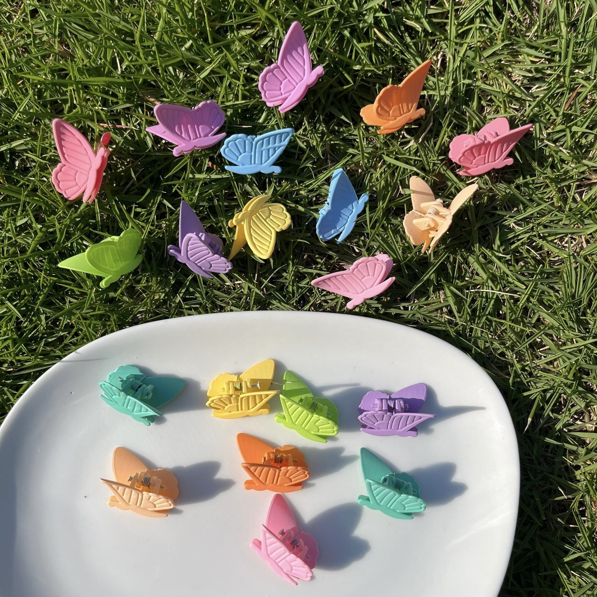 20pcs Matte Candy Hair Claw Clip for Women Girls