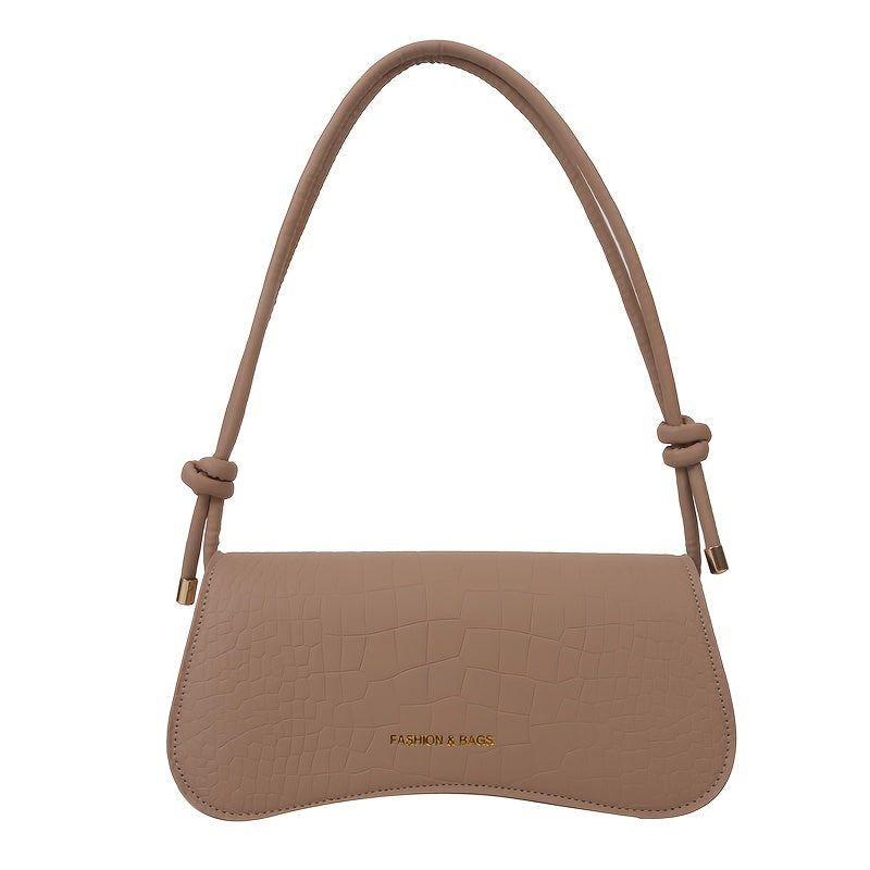 Minimalist Solid Baguette Bag All Match Flap Underarm Bag Shoulder Bag
