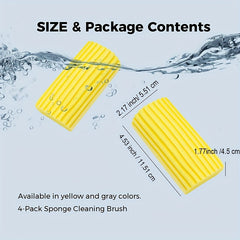 Damp Clean Duster Sponge Brush for Blinds Glass Baseboards Vents Mirrors