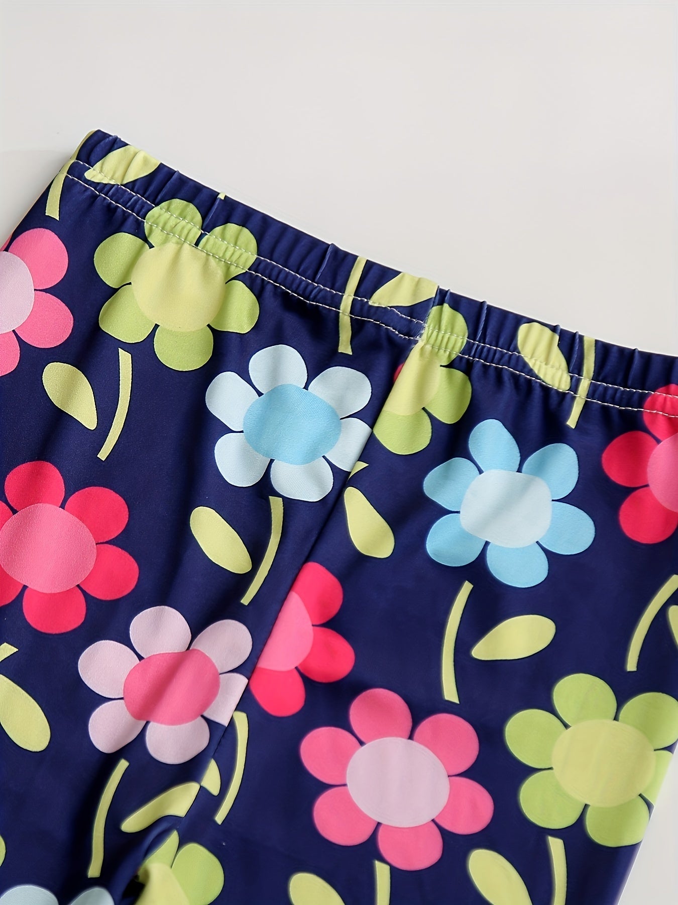 2pcs Girls Pattern Print Anti Mosquito Leggings Set