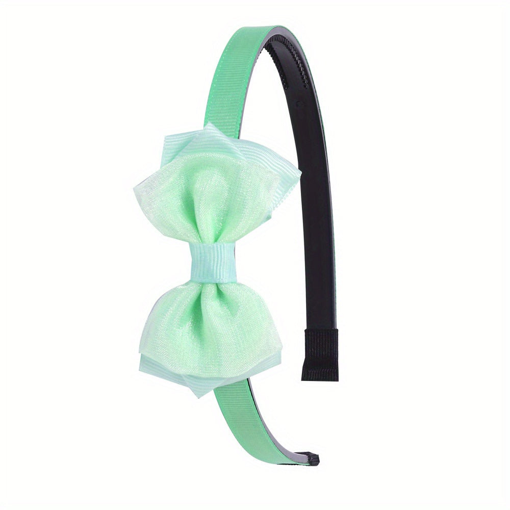 Mesh Bow Headband Hair Accessory Wide Birm Head Hoop