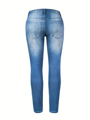  High Stretch Ripped Skinny Jeans for Women