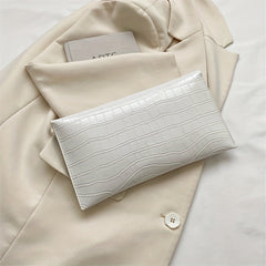 Crocodile Embossed Clutch Wallet Coin Purse for Party
