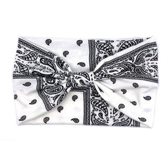 Boho Headbands Wide Knotted Hair Bands Printing Bandeau Travel Stretchy